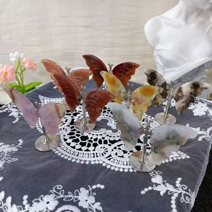 Crystal Standing Butterfly Carving