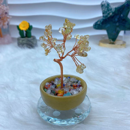 Citrine Money Tree with Bowl Base
