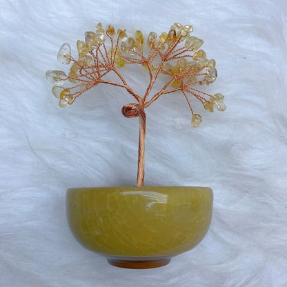 Citrine Money Tree with Bowl Base
