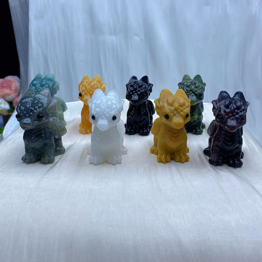 Flying Dragon Crystal Carving