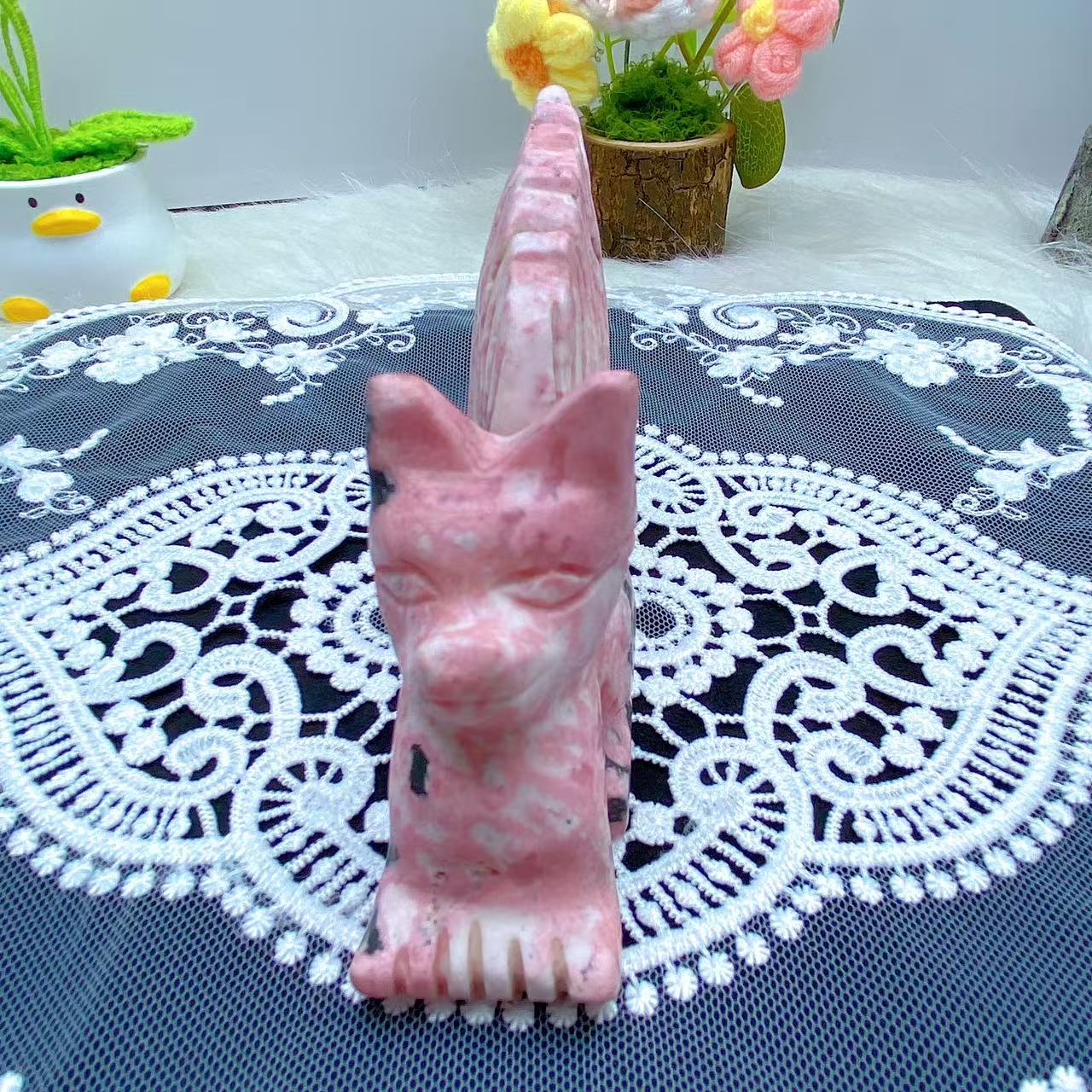 Peru Rhodonite Nine-Tailed Fox