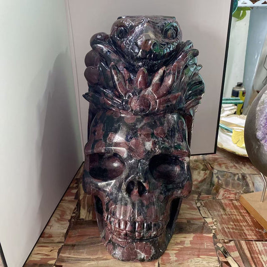 Garnet Snake Lotus Skull