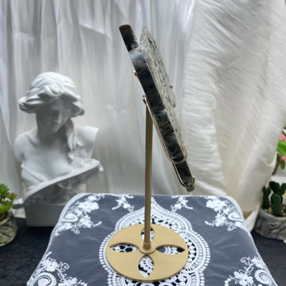 Ocean Jasper Geode Butterfly Wing Carving