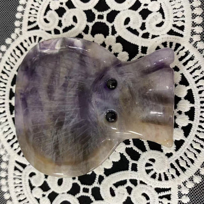 Amethyst Mushroom Spirit Carving