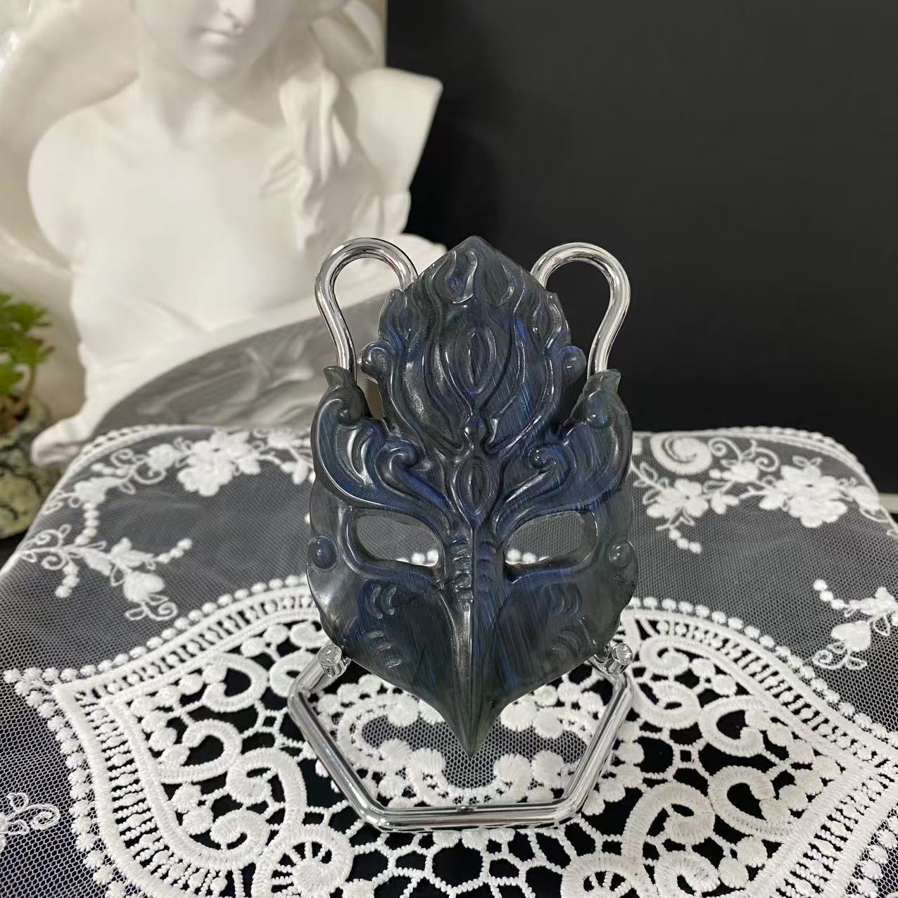 Labradorite Masquerade Mask Carving