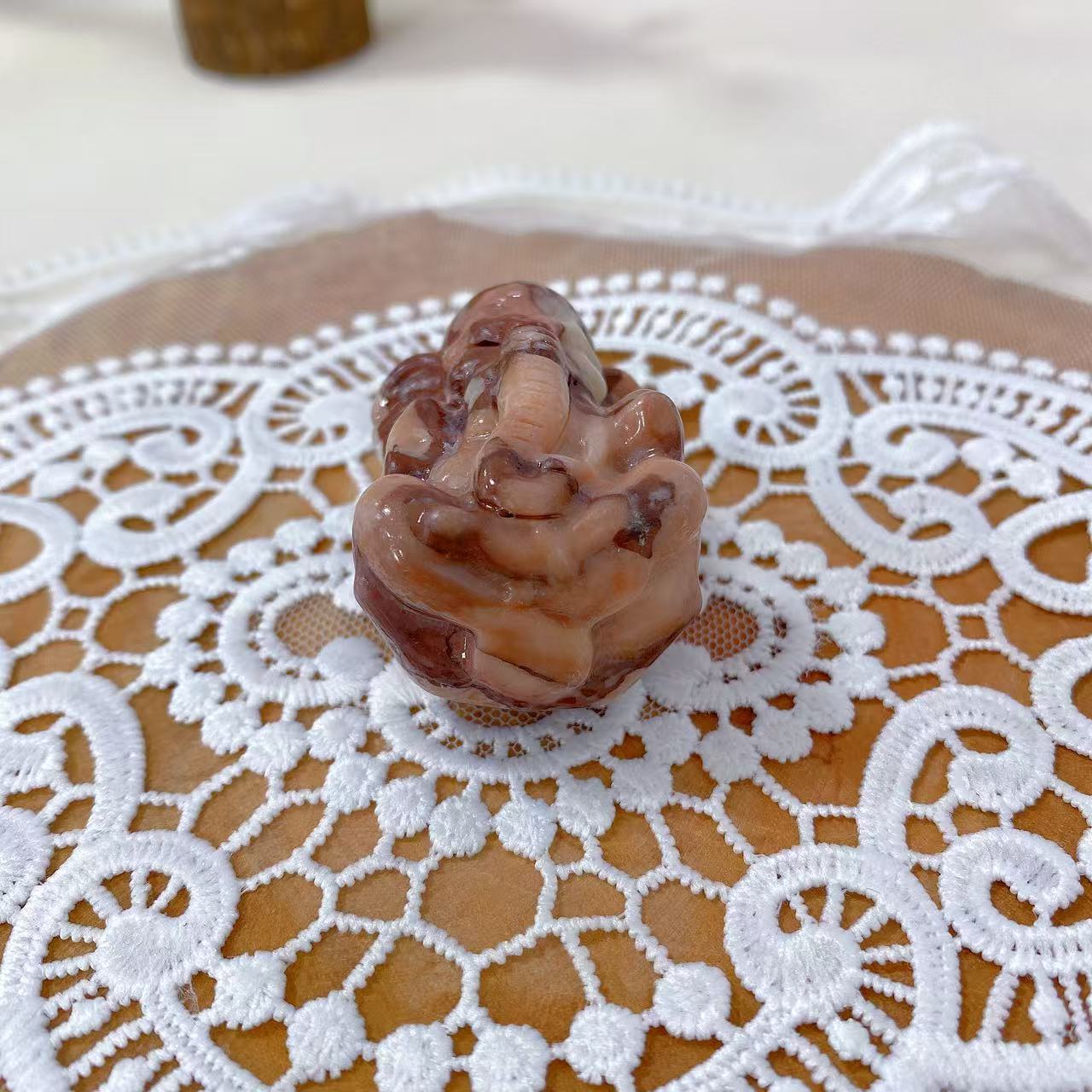 Purple Zebra Jasper Ganesha Carving