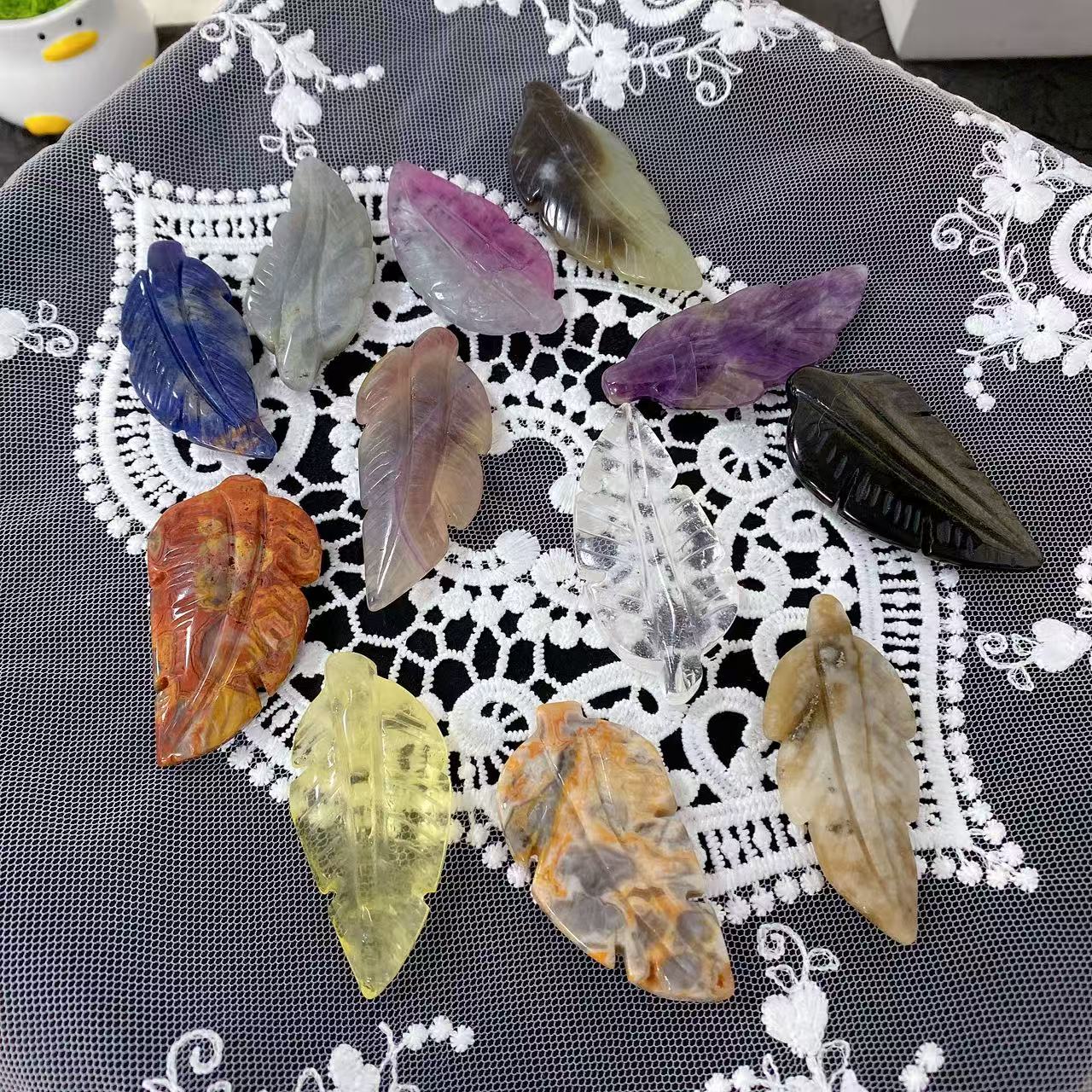 Crystal Leaf Carving