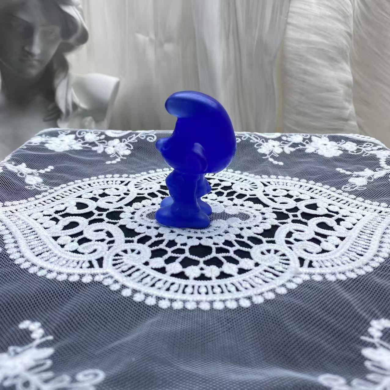 Blue Opalite Smurf Carving