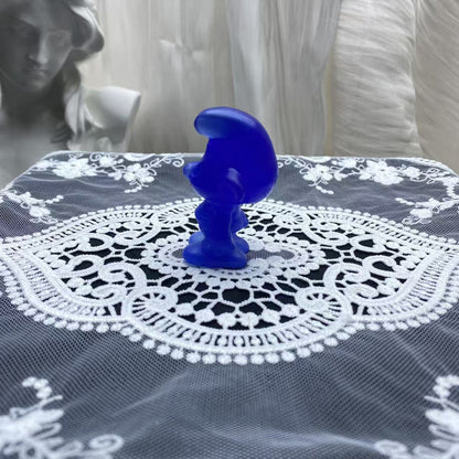 Blue Opalite Smurf Carving