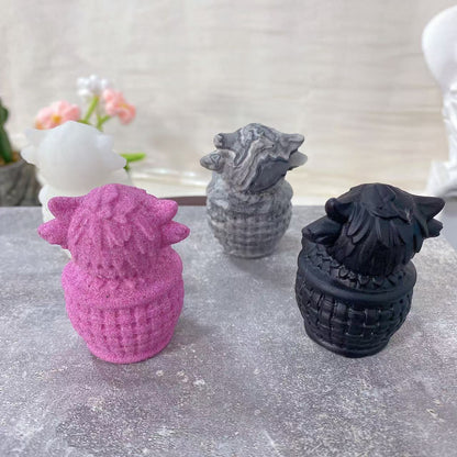 Crystal Basket Cow Carving