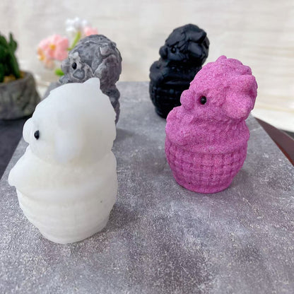 Crystal Basket Cow Carving