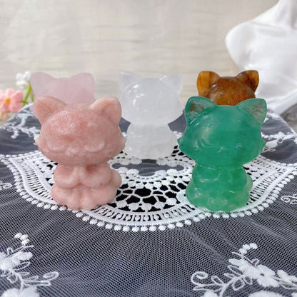 Crystal Cat Carving