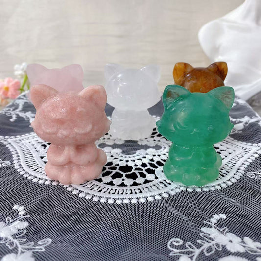 Crystal Cat Carving