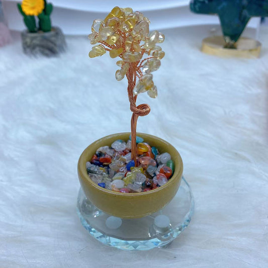 Citrine Money Tree with Bowl Base