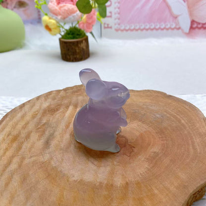 Lavender Fluorite Rabbit Carving
