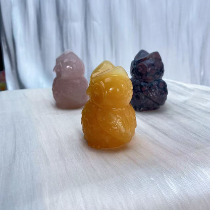Owl Crystal Carving