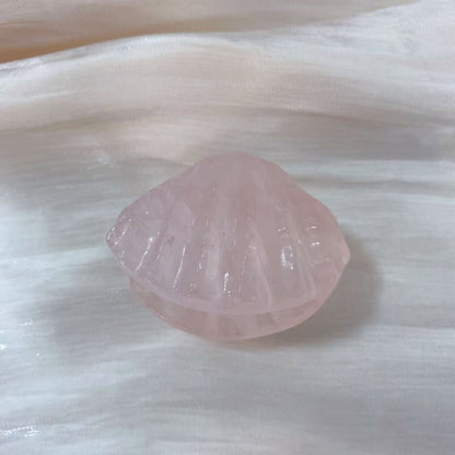 Rose Quartz Shell Carving