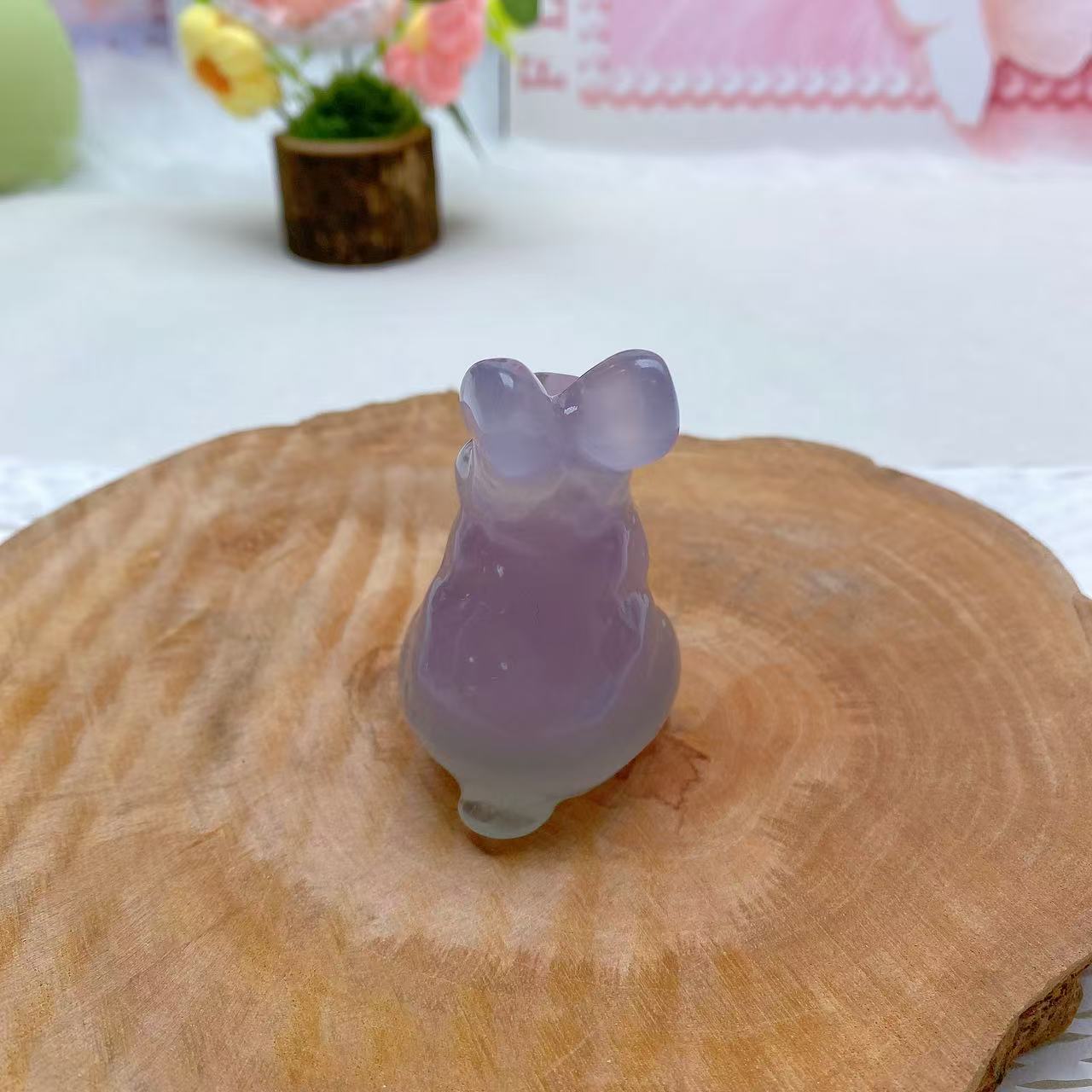 Lavender Fluorite Rabbit Carving