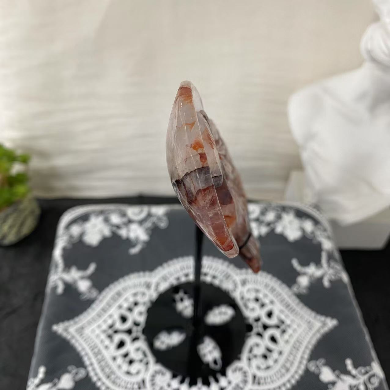 Fire Quartz Mermaid Carving
