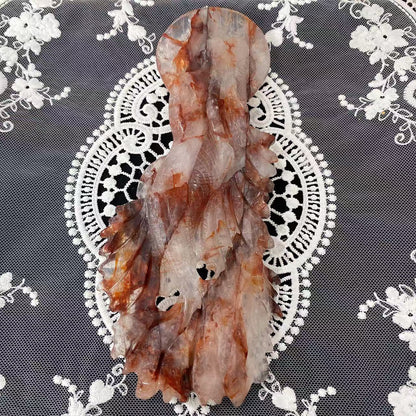 Fire Quartz Mermaid Carving