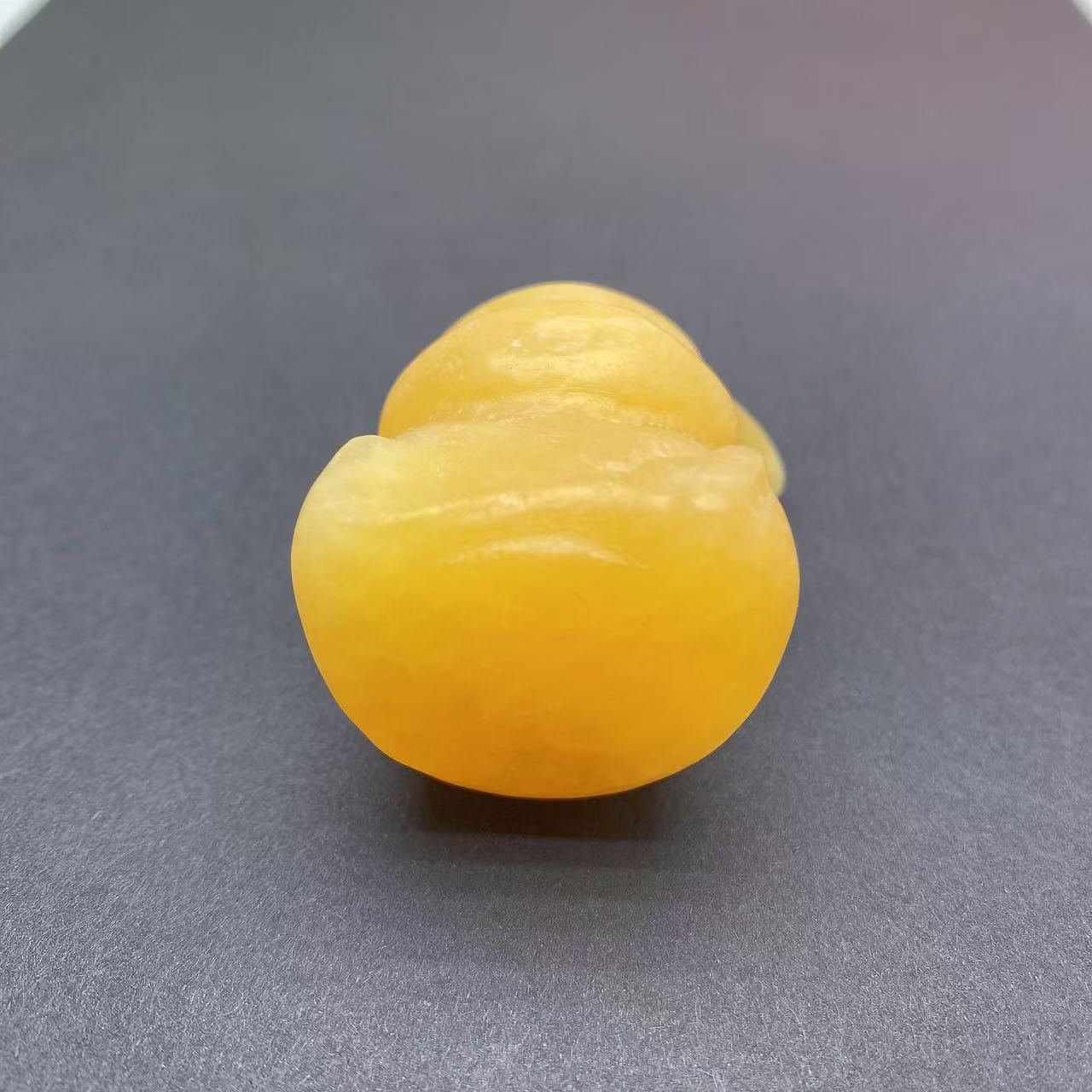 Yellow Calcite Pikachu Carving