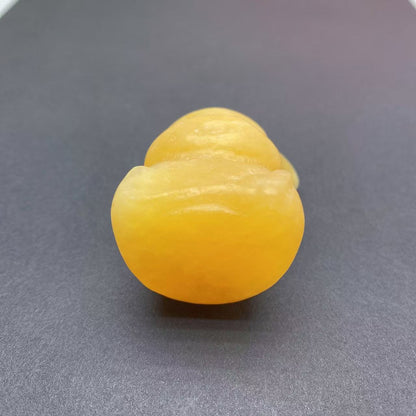 Yellow Calcite Pikachu Carving