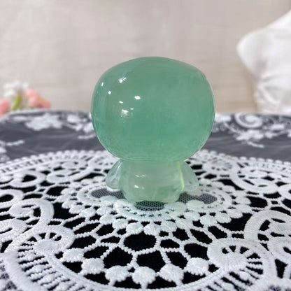 Fluorite Skull Doll Carving