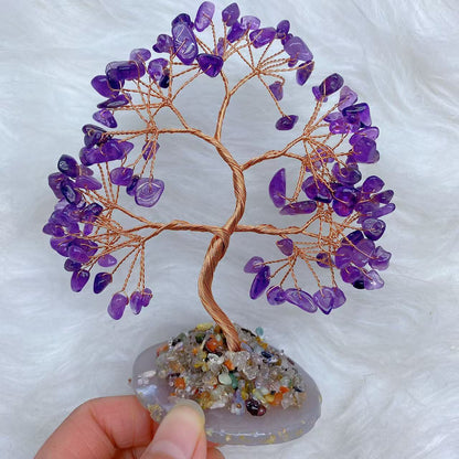 Amethyst Money Tree with Agate Base