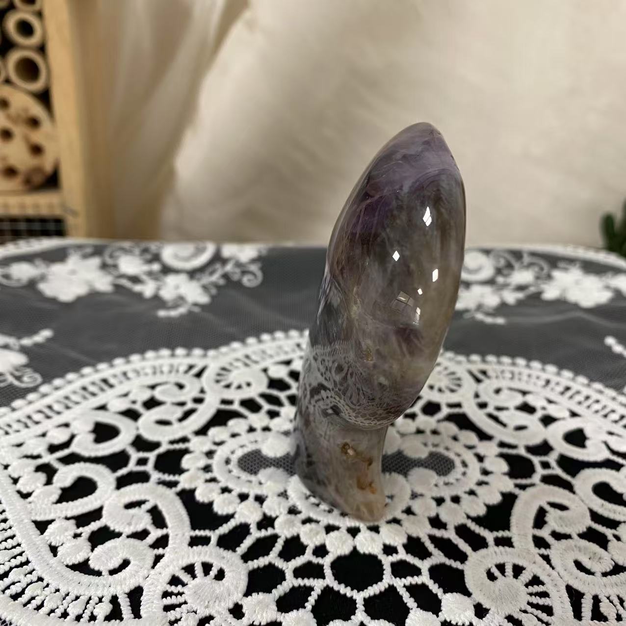Amethyst Mushroom Spirit Carving
