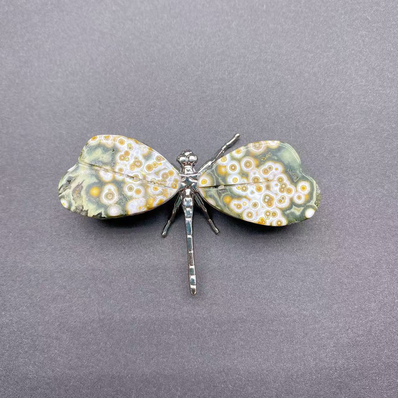 Ocean Jasper Dragonfly Carving