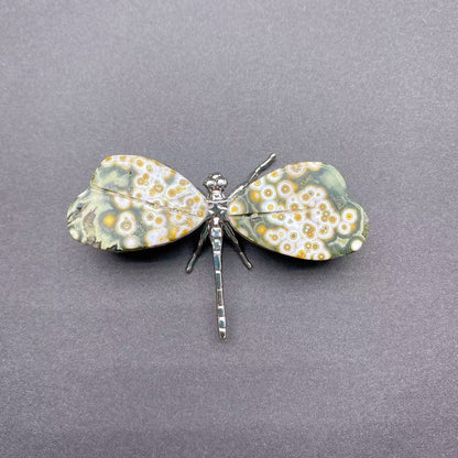 Ocean Jasper Dragonfly Carving