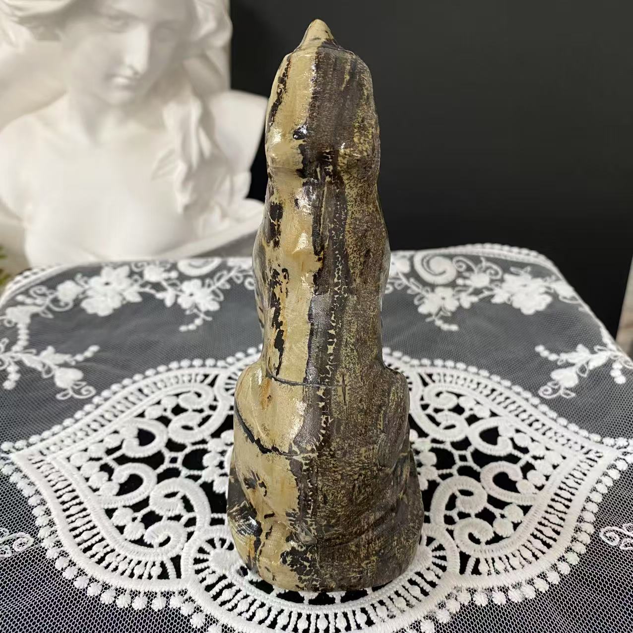 Picture Jasper Wolf Carving