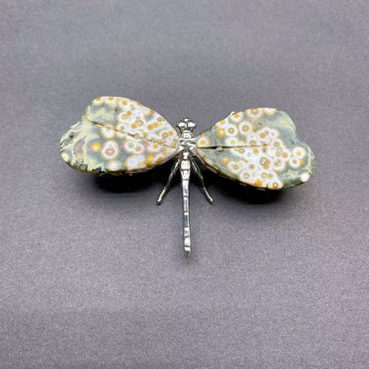 Ocean Jasper Dragonfly Carving