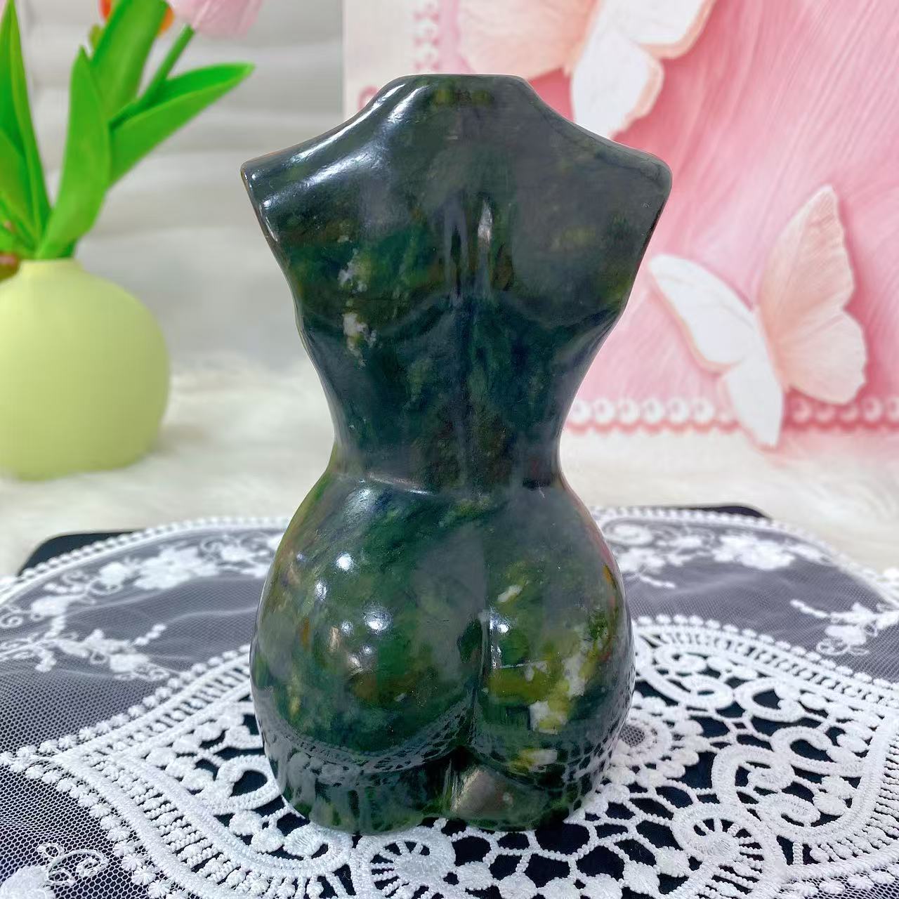 Serptentine Jade Female Figure