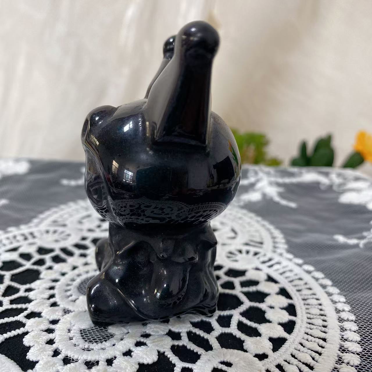 Black Obsidian Kuromi Carving