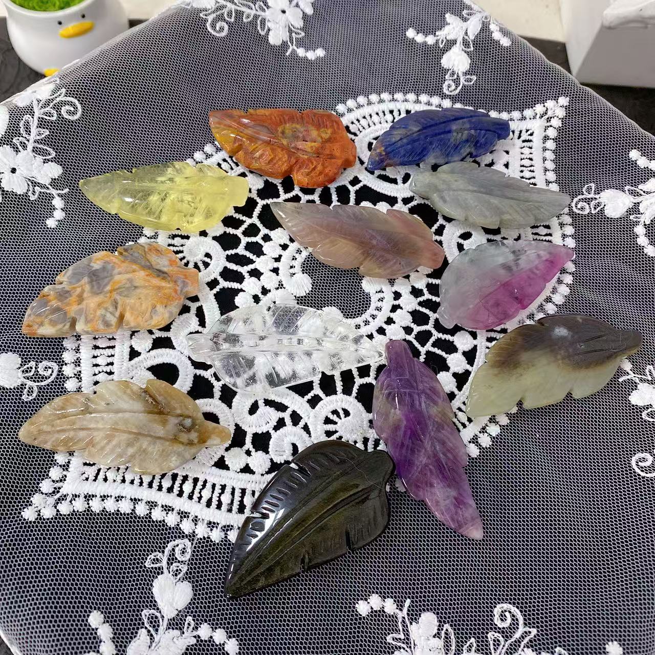 Crystal Leaf Carving