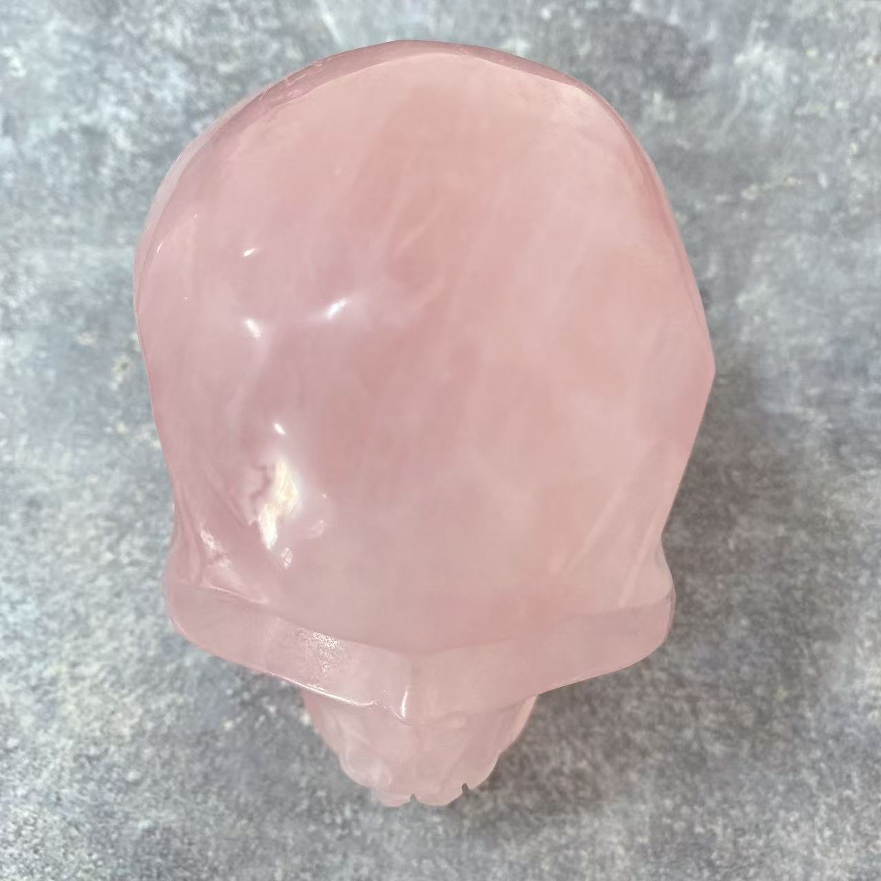 Rose Quartz Skull Carving
