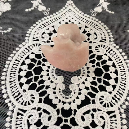 Pink Opal Bull Carving