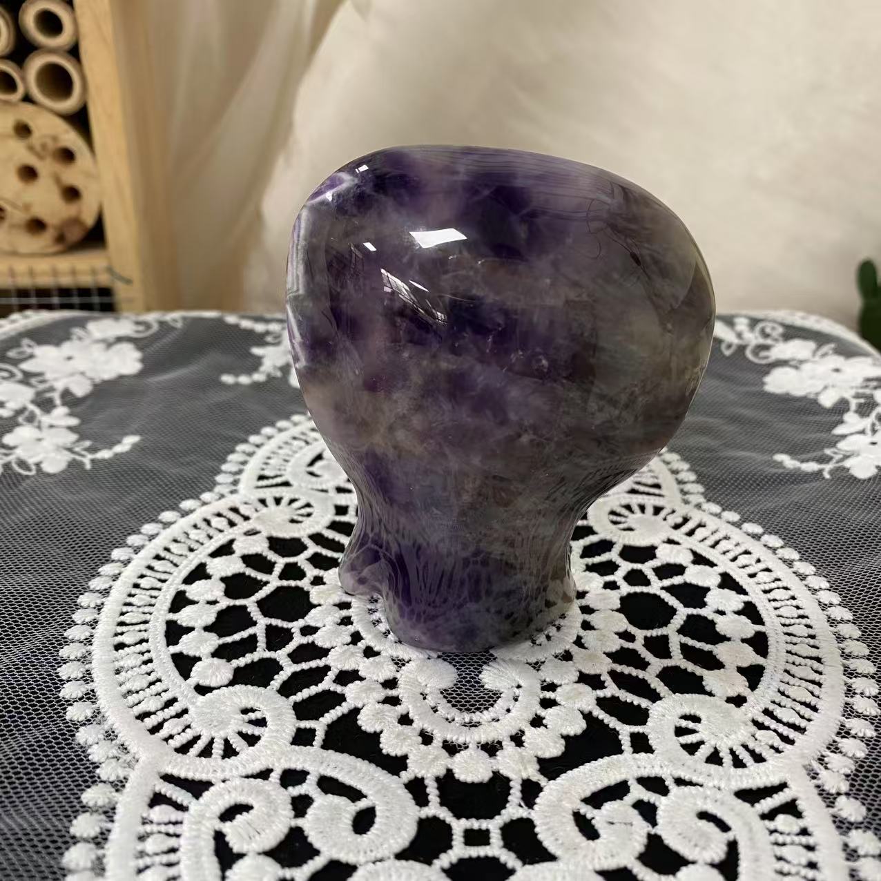 Amethyst Mushroom Spirit Carving