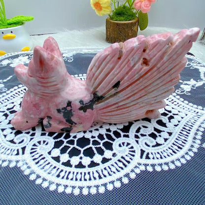 Peru Rhodonite Nine-Tailed Fox
