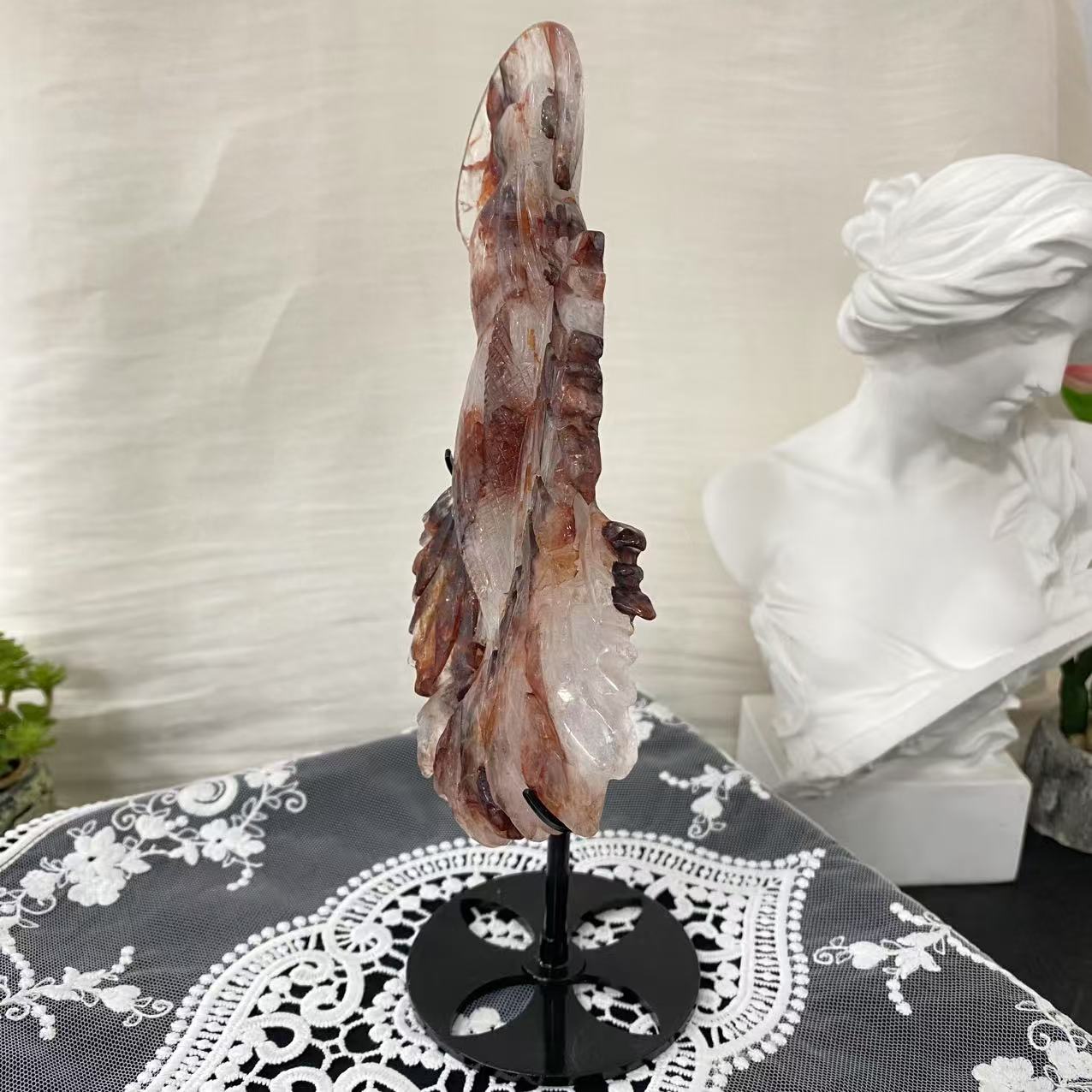 Fire Quartz Mermaid Carving