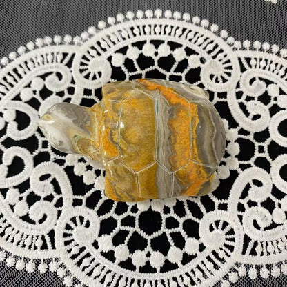 Bumble Bee Jasper Turtle Carving