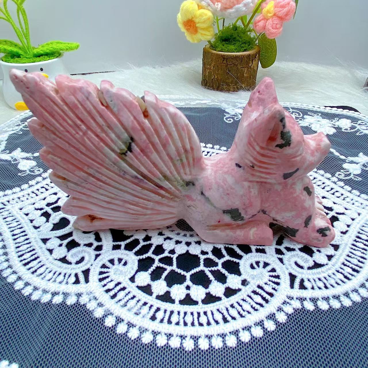 Peru Rhodonite Nine-Tailed Fox