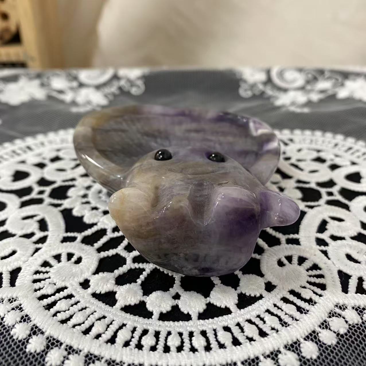 Amethyst Mushroom Spirit Carving