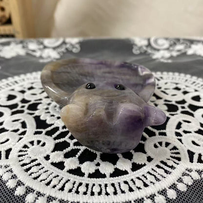Amethyst Mushroom Spirit Carving