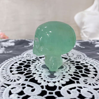 Fluorite Skull Doll Carving
