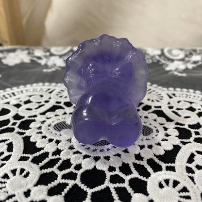 Purple Fluorite Mushroom Female Body Carving