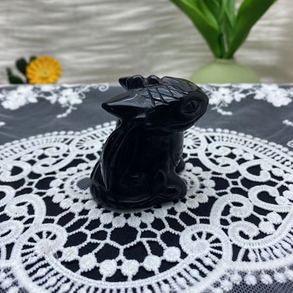 Obsidian Toothless Carving