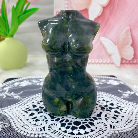Serptentine Jade Female Figure
