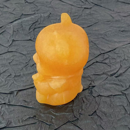Yellow Calcite Winnie the Pooh Carving